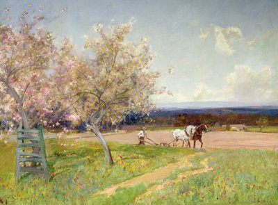 Springtime Ploughing, c.1900 by Alfred East